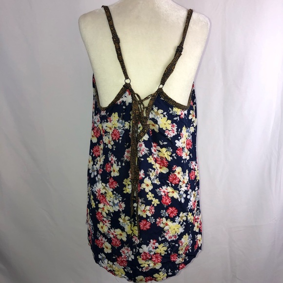 TORRID Plus Size 1 Floral Tank Top Spaghetti Strap - Picture 3 of 6